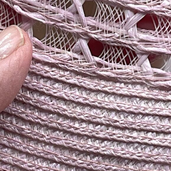 Vintage 80’s pink sun hat. Boho festival beach tropical - Picture 7 of 12